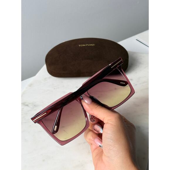 NEW Tom Ford FT0764 Sabrina Pink Gradient Sunglasses $520 - Picture 4 of 9